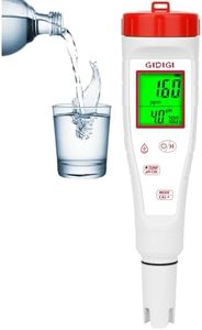 GIDIGI pH Tester,Digital pH Meter for Water,New Version TDS Meter for Drinking Water with Backlit Simultaneously Display 4 in 1 TDS pH EC Meter for Water Hydroponic Nutrient Solution,Pool,Home Use