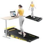 TOPUTURE Walking Pad with Incline, 2 in 1 Treadmills for Home & Office, Under Desk Treadmill, 2.5HP Portable Compact Treadmill with Remote Control, APP & LED Display, Installation-Free