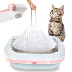 Cat Litter Box Liners, 60 Count Jumbo Extra Durable Large Drawstring Kitty Litter Pan Bags Cat Waste Litter Bags Pet Cat Supplies (36" x 18")