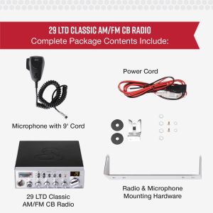 Cobra 29 LTD Classic CB Radio – 40 Channel Mobile Two-Way Radio