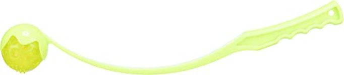 TRIXIE dog ball launcher with flashing ball, lime, ø 6/50 cm, 33648, plastic, 50 hours light duration, batteries included, noiseless