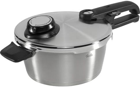 Fissler Vitavit Premium Pressure Cooker with Steamer Insert, 3.7 Quart