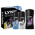 LYNX All Stars Trio Deodorant Gift Set Body Wash, Body Spray & Anti-Perspirant perfect gifts for him 3 piece