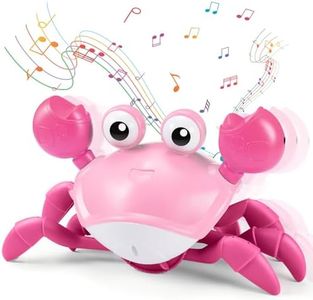 Toyzey Jouet Bebe Crabe Qui Marche, Cadeau Garcon Fille 1 2 Ans Jouet Enfant 1 2 Ans Cadeau Bebe 3-6-12 Mois Fille Jouet 1 2 Ans Jouet Musical Bebe 1 an Cadeau Enfant Bébé Fille 1 2 Ans Jeux Bebe