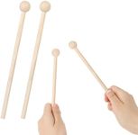 2 Pcs Wood Percussion Sticks 7.8 Inch Glockenspiel Xylophone Mallets Sticks Drum Mallet Glockenspiel Mallets for Xylophone Chime Drums Bells