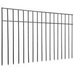 Small/Medium Animal Barrier Fence 24x15-inch Underground Decorative Garden Fencing, Dog Rabbits Fences Black Metal Fence Panel Ground Stakes for Outdoor Patio (10 Pack)