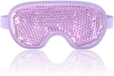 NEWGO Cooling Gel Eye Mask Reusable Cold Eye Mask for Puffy Eyes, Reallygood Eye Ice Pack Eye Mask with Soft Plush Backing for Dark Circles, Migraine, Stress Relief - Purple