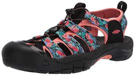 KEEN Women's Newport H2 Water Shoe, Black Multi/Coral, 5.5 M (Medium) US