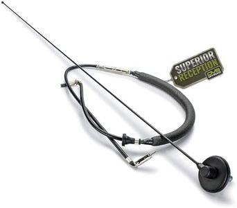 DV8 Offroad Full Size Antenna for 1997-2006 Wrangler TJ | 31" Long | Includes New Wiring | Stainless Steel Construction | Black Finish