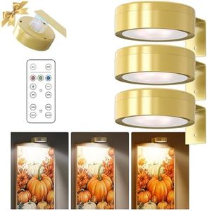 3-Pack Picture Lights for Wall, Rechargeable Battery Operated Led Painting Light with Remote Dimmable ＆ Timer, 3 Lighting Modes Magnetic Art Display Light, Wall Decorative Lighting for Picture,Frame