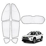 T TGBROS Privacy Sunshade Custom Fit for 2013-2018 Toyota RAV4 Accessories Windshield Side Rear Window Full Set Car Sun Shades Foldable Blocks UV Rays Keeps Your Vehicle Cool 7PCS