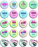 Customized Button Pin Badge/Personalized Dot Badge for Baby Shower Celebrations (Pack of 20) (BDG021)