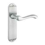 Dynasty Project Europa Arundel Internal Lever on Backplate Door Handle Pair Latch Satin Chrome