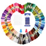 embroidery thread 115 Skeins colors Cross Stitch embroidery floss for friendship bracelet string with needle tools make colorful yarn (115)