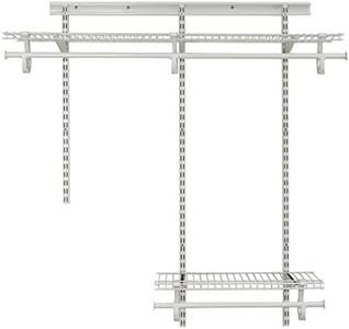 ClosetMaid 2087 ShelfTrack 2ft. to 4ft. Adjustable Closet Organizer Kit, White