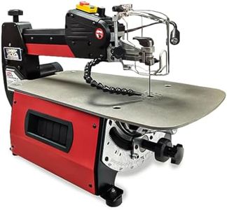 LUMBER JACK 18" Variable Speed Scroll Saw 80W Precision Motor, 460mm Throat Depth, Adjustable Angles, Air Blower, Onboard Blade Storage, Flexible LED Work Light, Ideal for Woodworking