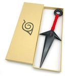 Zibuyu Naruto Kunai Cosplay Accessories Uchiha Itachi Cosplay Prop Pvc Kunai Japanese Ninja Training Tool Anime Merchandise Naruto (10.43 Inch) - Black