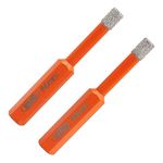 BGTEC Dry Diamond Drill Bits 2pcs 1/4" with Hex Shank for Granite Marble Porcelain Tile Ceramic