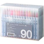 Kuretake Zig Clean Color Real Watercolor Brush Pens, 90 Color Set (RB-6000AT/90V)