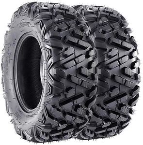 25x8-12 6PR ATV Tires, 25x8x12 All Terrain ATV UTV Off-Road Tires(Set of 2, Tubeless)