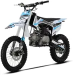 SYX MOTO 125cc Dirt Bike Teens 12+ Yrs 4-stroke Gas-powered Dirt Bike Off-road Motorcycle Kick Start 4-speed Manual Transmission, Whip 125-K1, Up To 50mph (Blue)