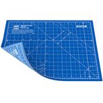 ANSIO Craft Cutting Mat Self Healing A4 Double Sided 5 Layers - Quilting, Sewing, Scrapbooking, Fabric & Papercraft - Imperial/Metric 11 Inch x 8 Inch / 29cm x 21cm - True Blue/Sky Blue