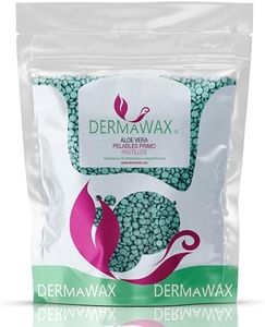 Dermawax Aloe Vera perla de Cera depilatoria caliente, para pieles sensibles et normal, áreas faciales axilas, La carrocería completa Depilación brasileña 1 kg