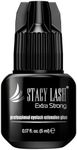 STACY LASH Extra Strong Lash Extension Glue (0.17fl.oz / 5ml) / 0.5-1 Sec Dry/Retention – 8 Weeks/Black Adhesive/Professional Supplies for Eye Lash Extensions