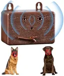 Ultrasonic Anti-Barking Dog, Bark Control Device 3 Adjustable Levels, Audible Bark Deterrent Control Device, Bark Deterrent 50 ft Range Neighborhood Dog Silencer Indoor/Outdoor Unit(Brown)