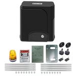 GATEXPERT Automatic Rack Sliding Gate Opener Kit- Gear Track Driveway Security Door Operator Hardware with Remotes and Sensor for Slide Gate up to 1300lbs and 27ft (SL1300)