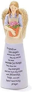 Friends Like Angels Without Wings Purple 6 Inch Resin Tabletop Angel Figurine