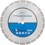 14" Segmented Diamond Saw Blade for Concrete, Brick, Block and Masonry, 12mm Segment Height, 1"/20mm Arbor