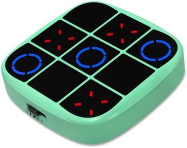 Tic Tac Toe Bolt Game, 4-in-1 Handheld Puzzle Game Console,Electronic Tic Tac Toe Game for Educational and Memory Growth, Portable Travel Games for Car Ride, Board Games for Kids and Adults(Cyan)