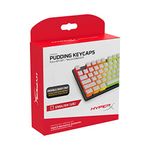 HyperX Double Shot Pbt Pudding Full OEM Profile, English Us Layout 104 Keycaps Set with Translucent Layer for Mechanical Keyboards - White (Hkcpxp-Wt-Us/G)