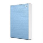 Seagate One Touch 5TB External HDD with Password Protection Light Blue, for Windows and Mac, with 3 yr Data Recovery Services, and 6 Months Mylio Create Plan and Dropbox Backup Plan (STKZ5000402)