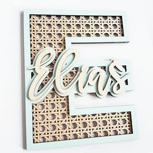 Chillever - Custom Wood Personalized Initial and Name Sign, Exquisite Nursery Decor and Wall Art for Girl or Boy Room, Baby Letter Room Decor, Custom Baby Name Letters for Boys and Girls Room
