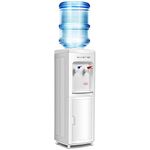 Safeplus Top Loading Water Dispenser, Hot and Cold Water Cooler, Holds 3 or 5 Gallon Bottles, Perfect for Home, Office, School, UL Approved and