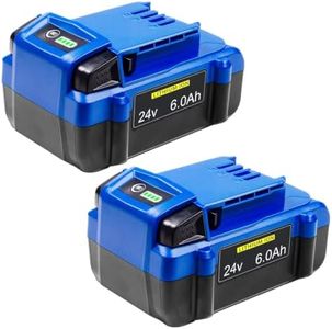 Azonpower Replacement Kobalt 24V Battery 6.0AH Compatible with Ko balt 24V Max Battery for KB624-03 KB524-03 KB424-03 KB224-03 KB124-03 Cordless Power Tool 24 Volt Kobalt Batteris （2-Pack）