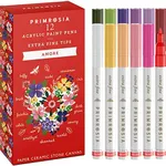 Primrosia 12 Amore Acrylic Paint Pens for rock painting, paper, wood, ceramic, stone, canvas – Extra Fine Tip Markers Set