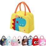 Runmeihe Kids Lunch Bag for Girls Boys Students, Reusable Cartoon Insulated Lunchbag,Small Foldable Waterproof Lunch Bags for Travel Picnic School