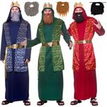 Set of 3 Wise Men Costumes (Red/Gre