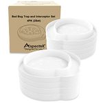 ASPECTEK Bed Bug Trap, Bed Bug Interceptor-Pack of 8. Insect Trap, Bed Bug Eliminator (White)