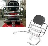Rear Rack for Spring/Sprint 150 for Sprint Primavera 150 GTS 300 Motorbike Rear Luggage Rack with Backrest Cushion Silver Steel Alloy