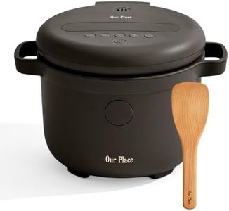 Our Place Rice Cooker | 6-Cup Compact Rice Cooker with Ceramic Nonstick Inner Pot | Fuzzy Logic Multi-Cooker for White & Brown Rice, Oatmeal & Grains | Delay Timer & Auto Keep Warm | Char