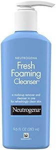 Neutrogena Fresh Foaming Facial Cleanser & Makeup Remover with Glycerin, Oil-, Soap- & Alcohol-Free Daily Face Wash Removes Dirt, Oil & Waterproof Makeup, Non-Comedogenic, 9.6 fl. oz