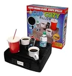 Cup Cozy Deluxe Pillow (Black)- As Seen on TV-The World's Best Cup Holder! Keep Your Drinks Close and Prevent Spills. Use it Anywhere-Couch, Floor, Bed, Man cave, car, RV, Park, Beach and More!