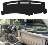 HanLanKa Dashboard Cover Dash Cover Mat Pad Compatible with 1999-2006 GMC Sierra/Chevy Chevrolet Silverado,2000-2006 GMC Yukon XL/Chevy Suburban Tahoe Avalanche(99-06, Black)