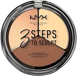 NYX PROFESSIONAL MAKEUP 3 Steps to Sculpt, Face Sculpting Contour Palette - Light