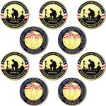 10 Pcs Military Challenge Coins Veteran Coin Thank You for Your Service Army Challenge Coins Appreciation Individual Collectible Coins for Veterans Day Gift (Classic)