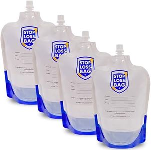 StopLoss Bags 4-Pack - Transfer, Dispense, Mix, Preserve with Ease - Perfect for Woodworking Enthusiasts and Professionals. Specially Formulated For Fine Finishes - Wood Stains, Varnishes, Stain & Dye